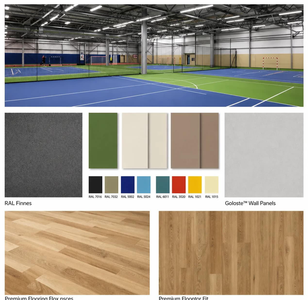 Complete material and colour preview